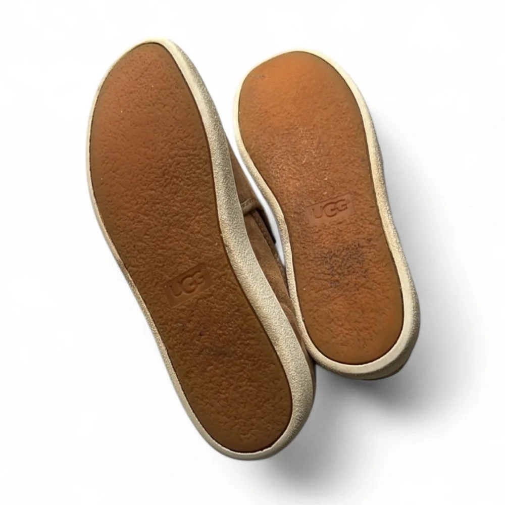UGG Suede Tan Brown Slip-On Loafers, Women’s Sz 7.5